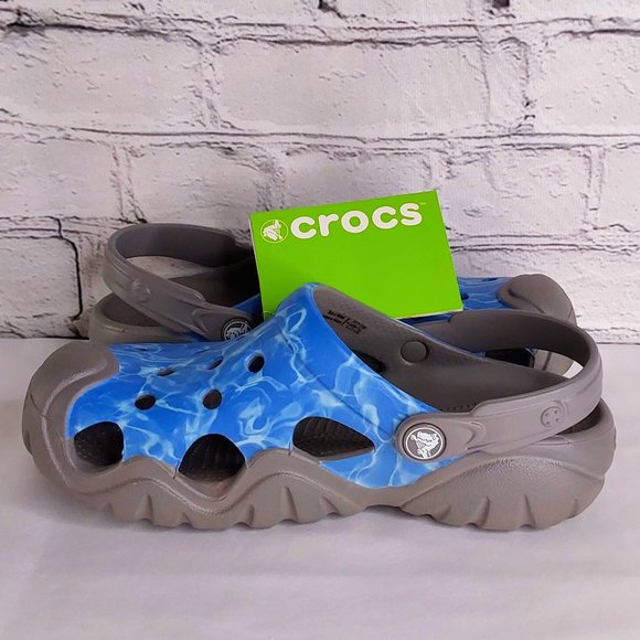 'CROCS' SWIFTWATER GRAPHIC RUGGED CLOG SLIDES - Picture 6 of 16